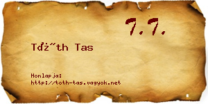 Tóth Tas névjegykártya